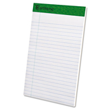 Ampad TOP20152 Earthwise by Ampad Recycled Writing Pad, Narrow Rule, Politex Green Headband, 50 White 5 x 8 Sheets, Dozen