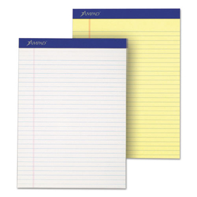 Ampad TOP20220 Perforated Writing Pad, 8 1/2" X 11 3/4", Canary, 50 Sheets, Dozen