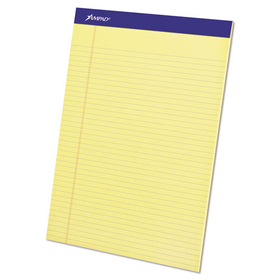 Ampad TOP20222 Perforated Writing Pad, 8 1/2" X 11 3/4", Canary, 50 Sheets, Dozen