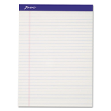 Ampad TOP20320 Perforated Writing Pads, Wide/Legal Rule, 50 White 8.5 x 11.75 Sheets, Dozen