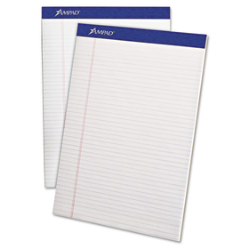 Ampad TOP20322 Perforated Writing Pads, Narrow Rule, 50 White 8.5 x 11.75 Sheets, Dozen