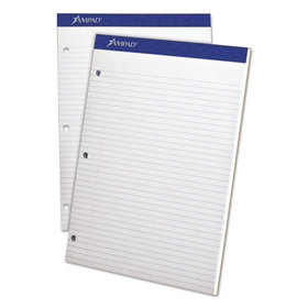 Ampad TOP20323 Double Sheets Pad, College/medium, 8 1/2 X 11 3/4, White, 100 Sheets