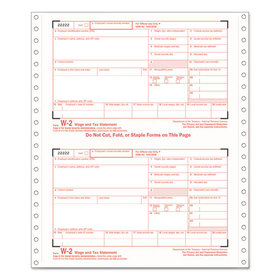 TOPS BUSINESS FORMS TOP2206C W-2 Tax Forms, 6-Part Carbonless, 8 1/2 X 5 1/2, 24 W-2s & 1 W-3
