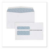 Adams TOP2219LSR W-2 Gummed Seal Double-Window Envelopes, Commercial Flap, Gummed Closure, 5.63 x 9, White, 24/Pack