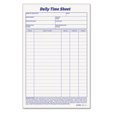 Tops TOP30041 Daily Time and Job Sheets, One-Part (No Copies), 8.5 x 5.5, 200 Forms/Pad, 2 Pads/Pack