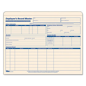 TOPS BUSINESS FORMS TOP32801 Employee Record Master File Jacket, 9 1/2 X 11 3/4, 10 Point Manila, 15/pack