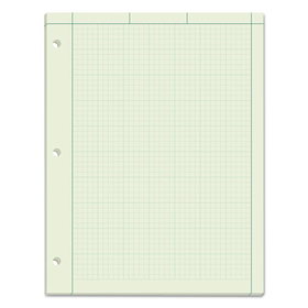 Tops TOP35500 Engineering Computation Pads, Cross-Section Quadrille Rule (5 sq/in, 1 sq/in), Green Cover, 100 Green-Tint 8.5 x 11 Sheets
