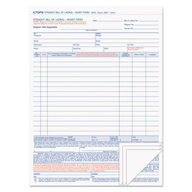 TOPS BUSINESS FORMS TOP3847 Bill Of Lading, 16-Line, 8-1/2 X 11, Four-Part Carbonless, 50 Forms