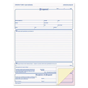 TOPS BUSINESS FORMS TOP3850 Proposal Form, 8-1/2 X 11, Three-Part Carbonless, 50 Forms