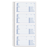 TOPS BUSINESS FORMS TOP4008 Spiralbound Message Book, 2 3/4 X 5, Carbonless Duplicate, 600-Set Book