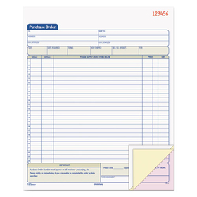 TOPS BUSINESS FORMS TOP46147 Purchase Order Book, 8-3/8 X 10 3/16, Three-Part Carbonless, 50 Sets/book