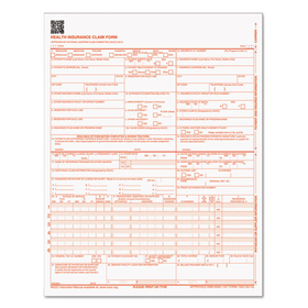 Tops TOP50126RV CMS-1500 Medicare/Medicaid Forms for Laser Printers, One-Part (No Copies), 8.5 x 11, 500 Forms Total