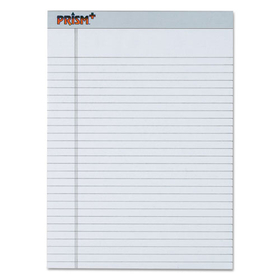 TOPS BUSINESS FORMS TOP63160 Prism + Colored Writing Pads, Wide/Legal Rule, 50 Pastel Gray 8.5 x 11.75 Sheets, 12/Pack