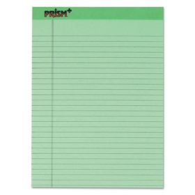 TOPS BUSINESS FORMS TOP63190 Prism Plus Colored Legal Pads, 8 1/2 X 11 3/4, Green, 50 Sheets, Dozen