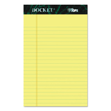 Tops TOP63350 Docket Ruled Perforated Pads, Narrow Rule, 50 Canary-Yellow 5 x 8 Sheets, 12/Pack