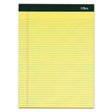 TOPS BUSINESS FORMS TOP63376 Double Docket Ruled Pads, 8 1/2 X 11 3/4, Canary, 100 Sheets, 6 Pads/pack