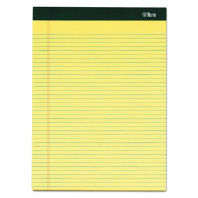 TOPS BUSINESS FORMS TOP63376 Double Docket Ruled Pads, 8 1/2 X 11 3/4, Canary, 100 Sheets, 6 Pads/pack