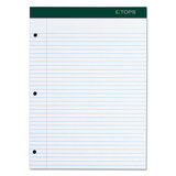 Tops TOP63384 Double Docket Ruled Pads with Extra Sturdy Back, Medium/College Rule, 100 White 8.5 x 11.75 Sheets