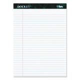 TOPS BUSINESS FORMS TOP63410 Docket Ruled Perforated Pads, 8 1/2 X 11 3/4, White, 50 Sheets, Dozen