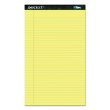 TOPS BUSINESS FORMS TOP63580 Docket Ruled Perforated Pads, 8 1/2 X 14, Canary, 50 Sheets, Dozen