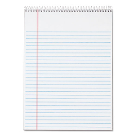 TOPS BUSINESS FORMS TOP63631 Docket Wirebound Ruled Pad W/cover, 8 1/2 X 11 3/4, White, 70 Sheets