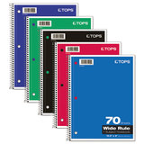 Tops TOP65000 Coil-Lock Wirebound Notebooks, Legal/wide, 10 1/2 X 8, White, 70 Sheets