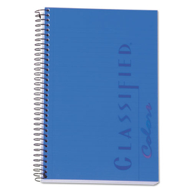 TOPS BUSINESS FORMS TOP73506 Classified Colors Notebook, Blue Cover, 5 1/2 X 8 1/2, White, 100 Sheets