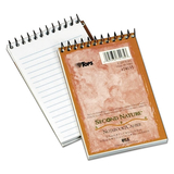 Tops TOP74135 Second Nature Subject Wirebound Notebook, Narrow, 3 X 5, White, 50 Sheets