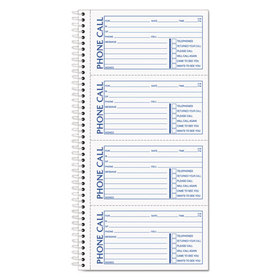 TOPS BUSINESS FORMS TOP74620 Second Nature Phone Call Book, 2 3/4 X 5, Two-Part Carbonless, 400 Forms