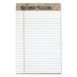 Tops TOP74830 Second Nature Recycled Ruled Pads, Narrow Rule, 50 White 5 x 8 Sheets, Dozen