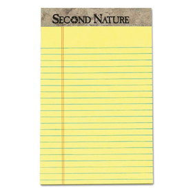 Tops TOP74840 Second Nature Recycled Pads, Jr. Legal, 5 X 8, Canary, 50 Sheets, Dozen