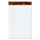 Tops TOP7500 The Legal Pad Ruled Perforated Pads, 5 X 8, White, 50 Sheets, Dozen