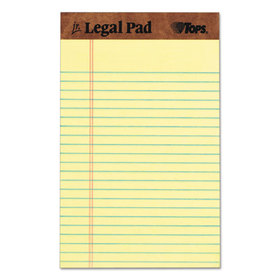 Tops TOP7501 The Legal Pad Ruled Perforated Pads, 5 X 8, Canary, 50 Sheets, Dozen