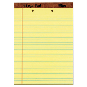TOPS BUSINESS FORMS TOP7531 The Legal Pad Ruled Perf Pad, Legal/wide, 8 1/2 X 11 3/4, Canary, 50 Sheets