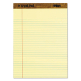 Tops TOP7532 The Legal Pad Ruled Perforated Pads, 8 1/2 X 11 3/4, Canary, 50 Sheets, Dozen