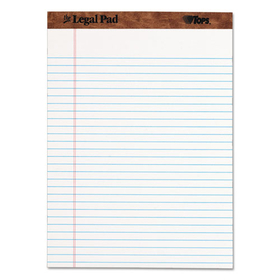 TOPS BUSINESS FORMS TOP7533 The Legal Pad Ruled Perforated Pads, 8 1/2 X 11 3/4, White, 50 Sheets, Dozen