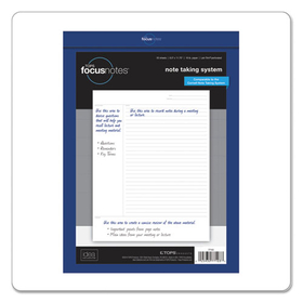Tops TOP77103 FocusNotes Legal Pad, Meeting-Minutes/Notes Format, 50 White 8.5 x 11.75 Sheets