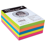 TOPS BUSINESS FORMS TOP99622 Fluorescent Color Memo Sheets, 20 Lb, 4 X 6, Assorted, 500 Sheets/pack