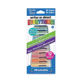 The Pencil Grip TPG637 Wonder Stix, 3.75 x 0.2, Assorted Colors, 12/Pack