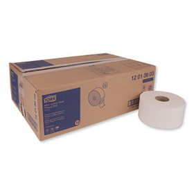 Tork TRK12013903 Advanced Jumbo Bath Tissue, Septic Safe, 1-Ply, White, 3.48" x 1,200 ft, 12 Rolls/Carton