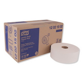 Tork TRK12021502 Advanced Jumbo Bath Tissue, Septic Safe, 2-Ply, White, 3.48" x 1,600 ft, 6 Rolls/Carton