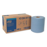 Tork 13244101 Industrial Paper Wiper, 4-Ply, 11 x 15.75, Blue, 375 Wipes/Roll, 2 Roll/Carton