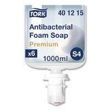 Tork TRK401215 Premium Antibacterial Foam Soap, Unscented, 1 L, 6/Carton