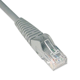 Tripp Lite TRPN201001GY Cat6 Snagless Molded Patch Cable, 1 Ft, Gray