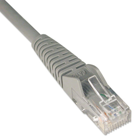 Tripp Lite TRPN201007GY Cat6 Snagless Molded Patch Cable, 7 Ft, Gray