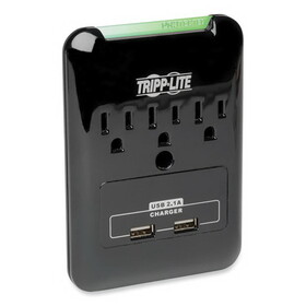 Tripp Lite TRPSK30USB Protect It! Surge Protector, 3 AC Outlets/2 USB Ports, 540 J, Black