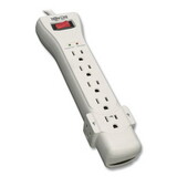 Tripp Lite TRPSUPER7 Protect It! Surge Protector, 7 AC Outlets, 7 ft Cord, 2,160 J, Light Gray