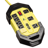 Tripp Lite TRPTLM812SA Protect It! Industrial Safety Surge Protector, 8 AC Outlets, 12 ft Cord, 1,500 J, Yellow/Black