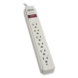 Tripp Lite TRPTLP604 Protect It! Surge Protector, 6 AC Outlets, 4 ft Cord, 790 J, Light Gray