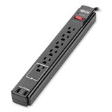 Tripp Lite TLP606USBB Protect It! Surge Protector, 6 Outlets, 6 ft Cord, 990 Joules, Black